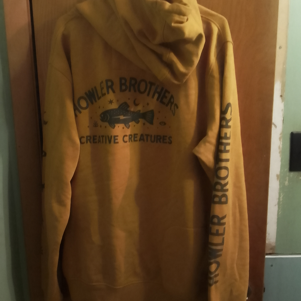 Howler Brothers Creative Creatures Mustard Zip-Up Hoodie Sweater - Picture 11 of 12